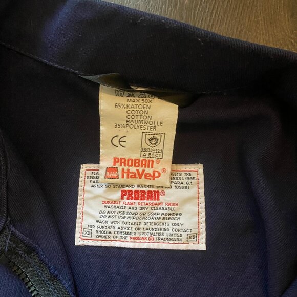 vintage 90s cotton work jacket proban size medium to large - Picture 4 of 11
